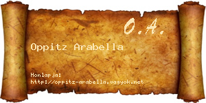 Oppitz Arabella névjegykártya